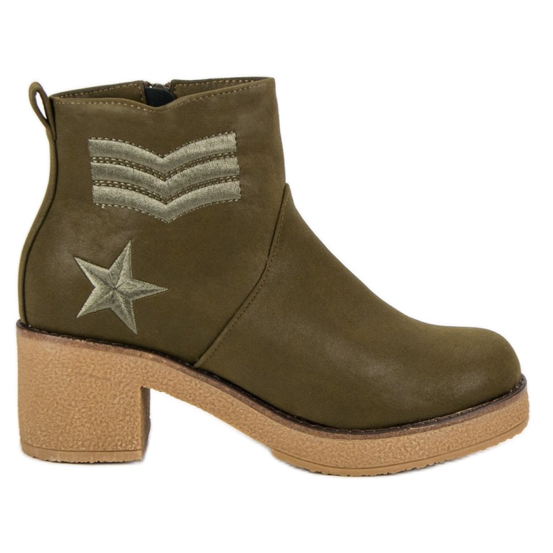 Kylie Botas femininas militares verde