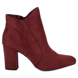 Kylie Botas de camurça elegantes vermelho