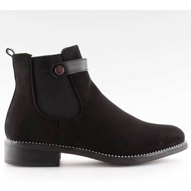 Botas pretas Chelsea para mulheres C-7203 pretas preto
