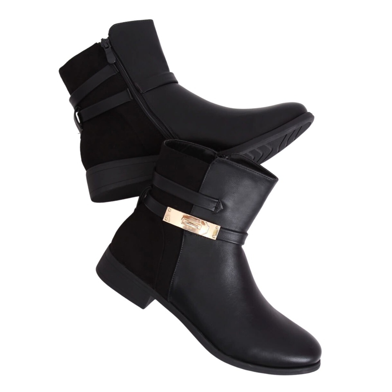 Botas pretas femininas pretas VQ6-5 pretas preto