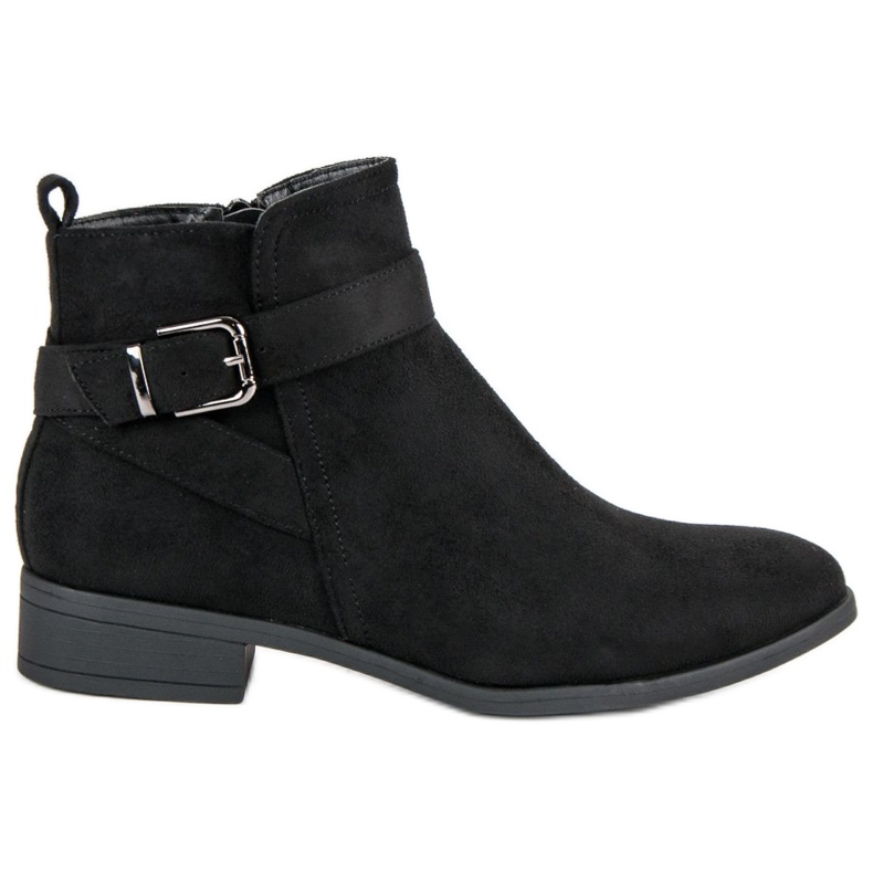 Top Shoes Botins clássicos com zíper preto