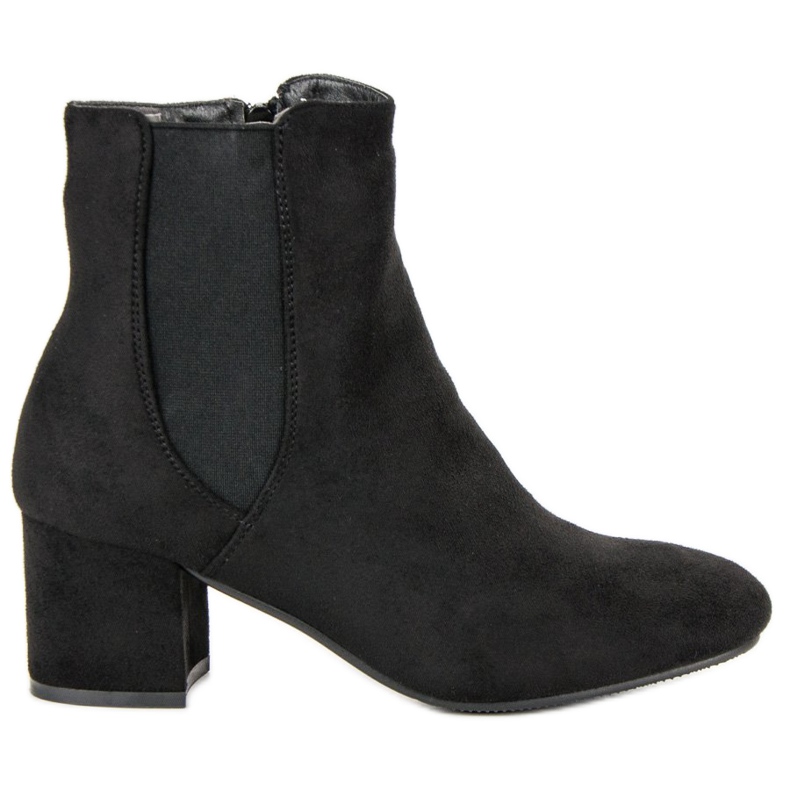 Top Shoes Botas de cano alto em camurça preto