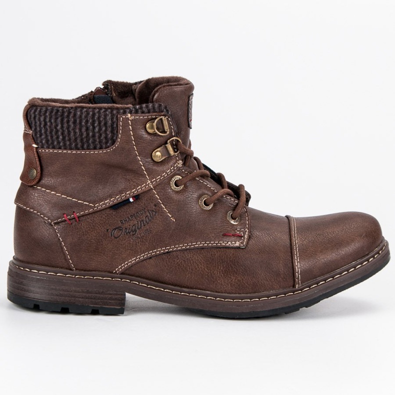 American Club Botas masculinas americanas confortáveis castanho