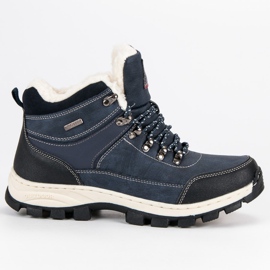 Arrigo Bello Botas de caçador de pele de carneiro azul