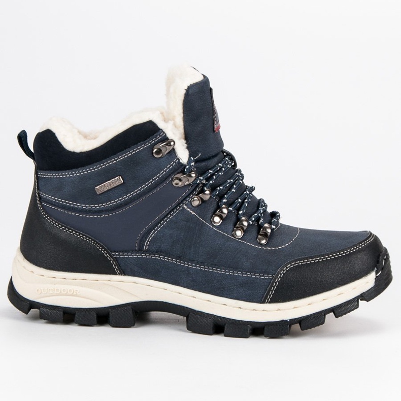 Arrigo Bello Botas de caçador de pele de carneiro azul