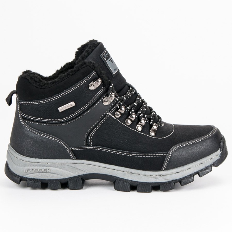 Arrigo Bello Botas de caçador de pele de carneiro preto