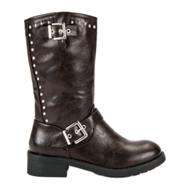 SDS Botas altas de trabalho marrom