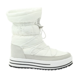 Botas esportivas de neve em pele DK branco