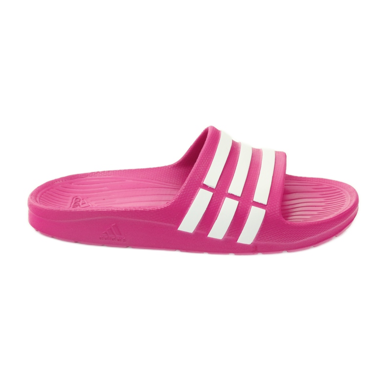 Chinelos Adidas Duramo Slide K Jr G06797 branco rosa Chinelos Adidas Duramo Slide K Jr G06797 branco rosa