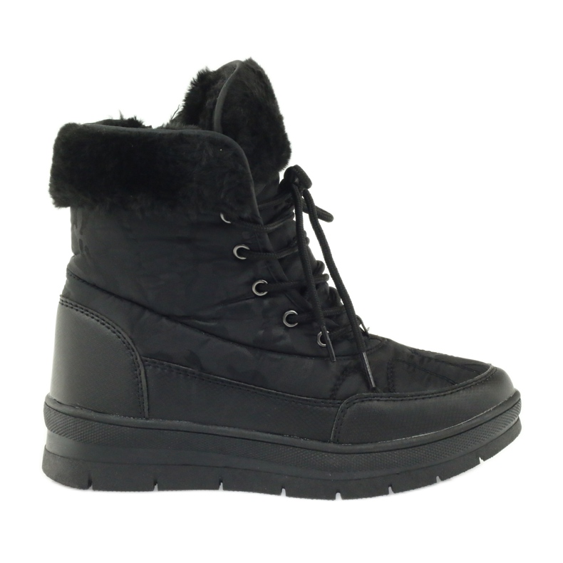 Botas esportivas de neve em pele DK preto
