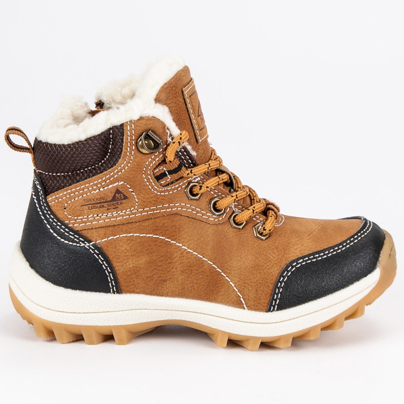 Arrigo Bello Sapatos para menino com pele de carneiro castanho