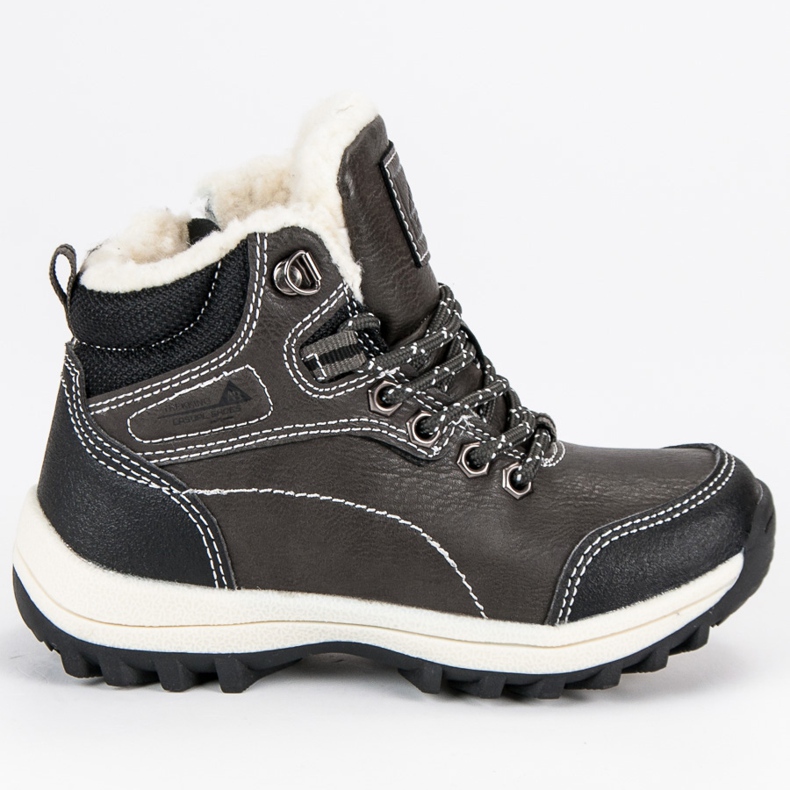 Arrigo Bello Sapatos para menino com pele de carneiro cinza