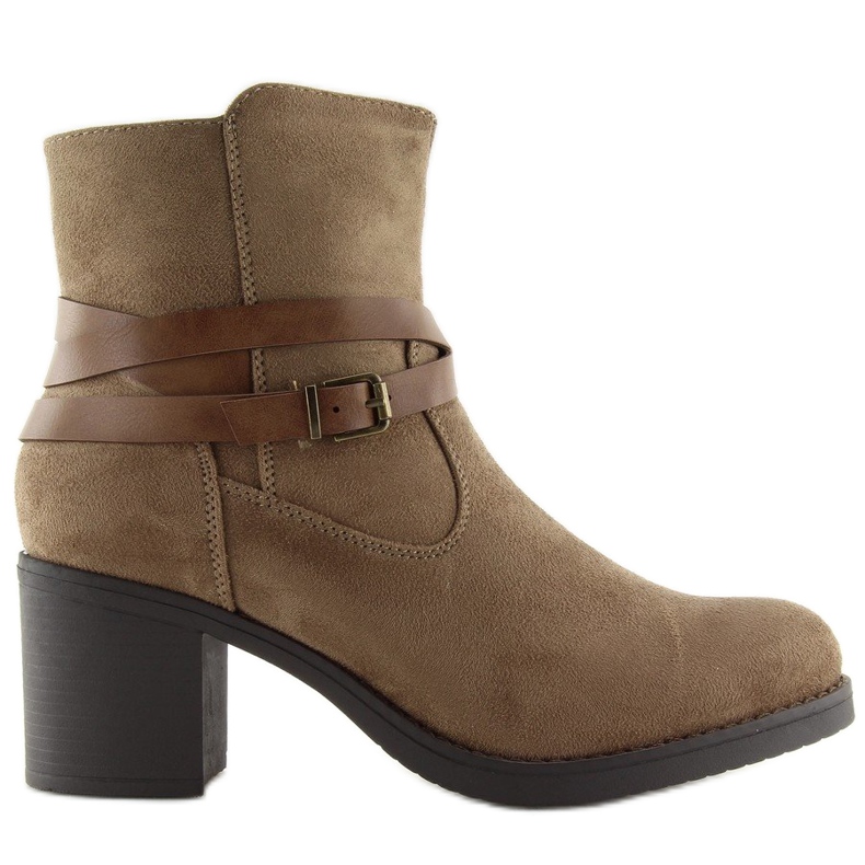 Botas de salto alto marrons 1138 Khaki cáqui