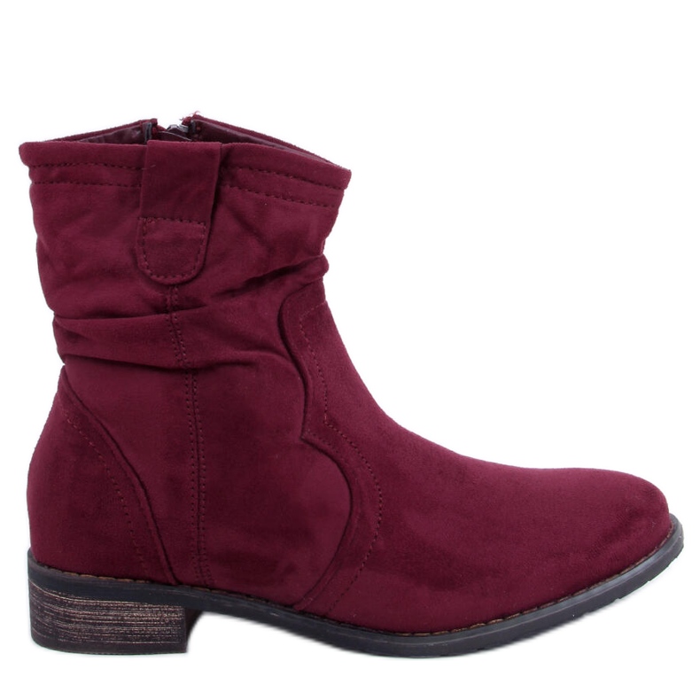 Botas femininas marrom 99-135 vermelho