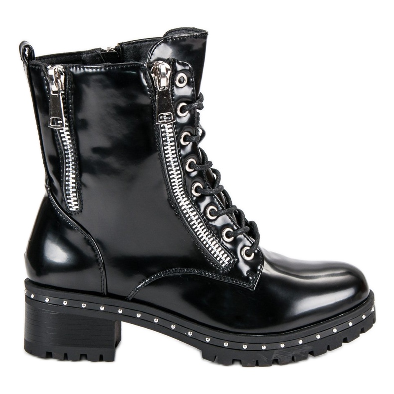 Botas lacadas preto