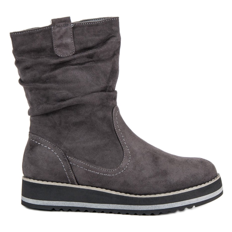 Kayla Botas plataforma cinza