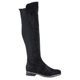 Filippo Botas justas com salto plano preto