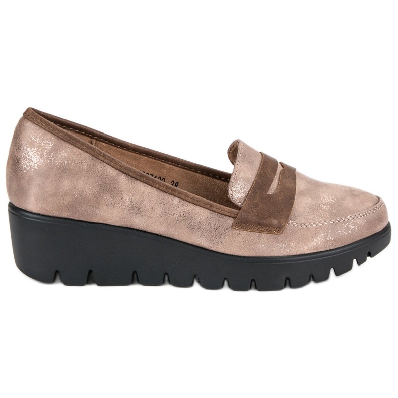 Kylie Mocassins de cunha bege