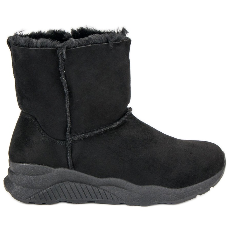 Botas de neve pretas preto
