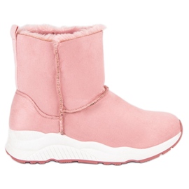 Botas de neve rosa