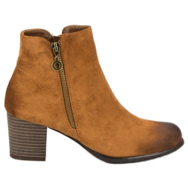 Botas de camurça VINCEZA castanho