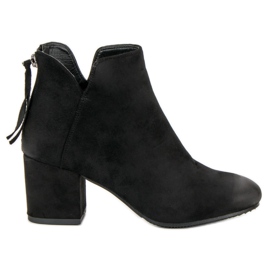 Botas de camurça de salto alto VINCEZA preto