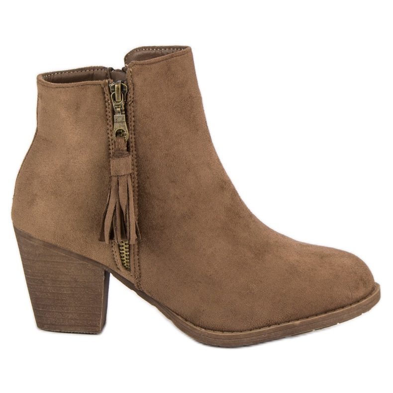 Botas de camurça marrom castanho