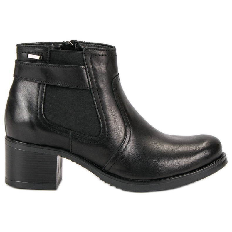 Botas Chelsea de couro VINCEZA preto