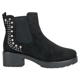 Botas Jodhpur com salto alto preto Botas Jodhpur com salto alto preto