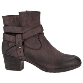 Botas de salto alto marrom