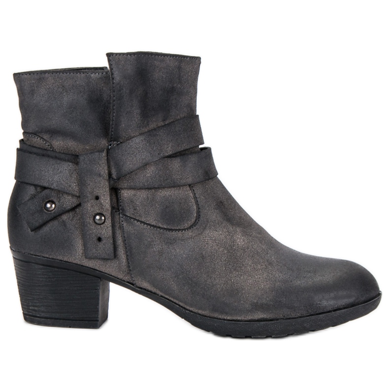 Botas de salto alto cinza