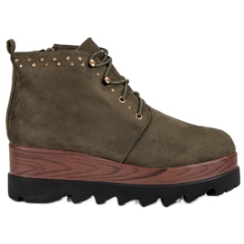 Kylie Botas de camurça verde