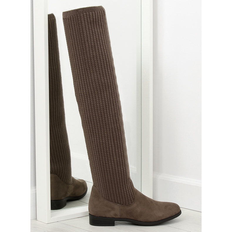 Botas de mosqueteiro marrom BM102 cáqui castanho