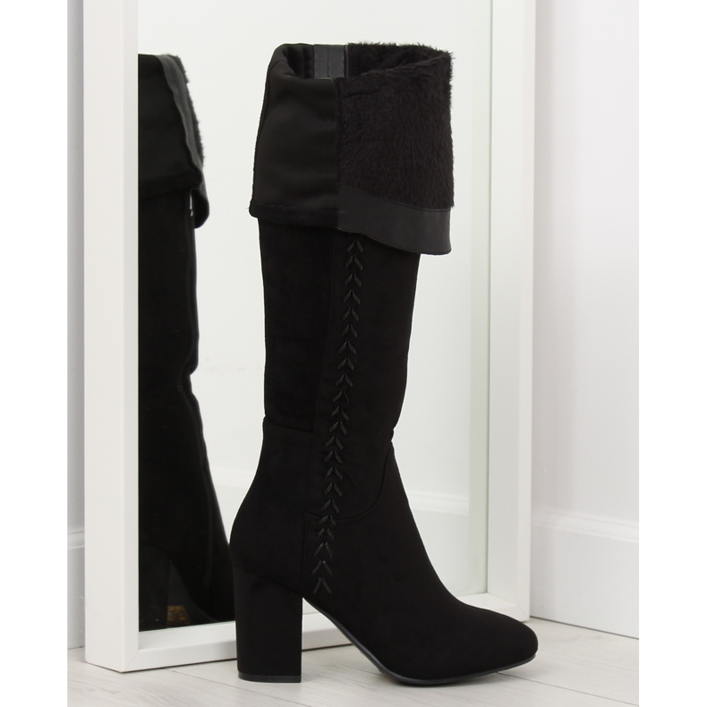 Botas pretas de salto alto BH133-HB pretas preto
