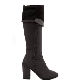 Botas de salto cinza BH133-HB cinza