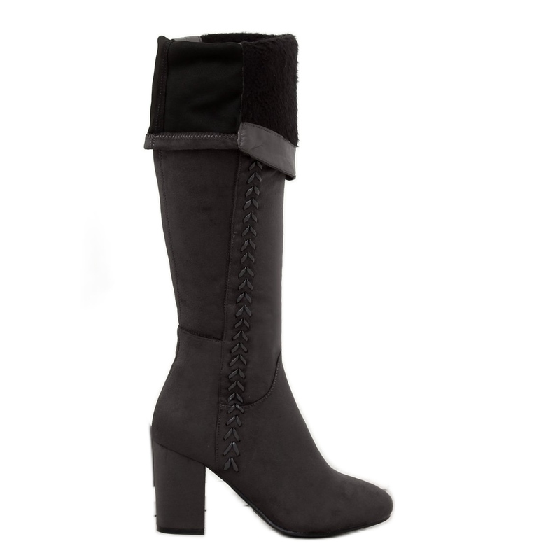 Botas de salto cinza BH133-HB cinza