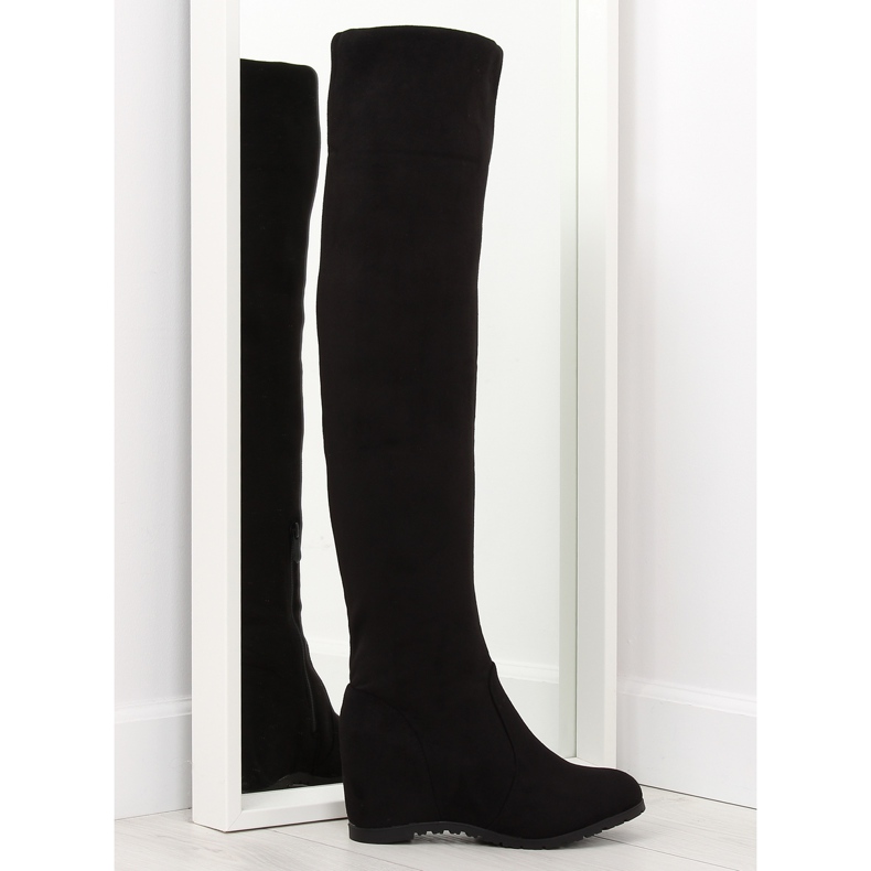 Botas pretas de cunha 0-68 pretas preto