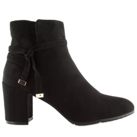 Botas pretas YL56 de salto alto preto Botas pretas YL56 de salto alto preto