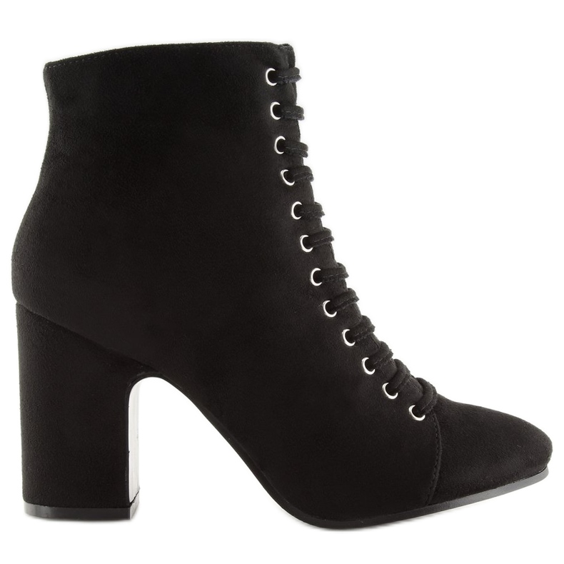 Botas com salto estável preto SP03 Preto Botas com salto estável preto SP03 Preto