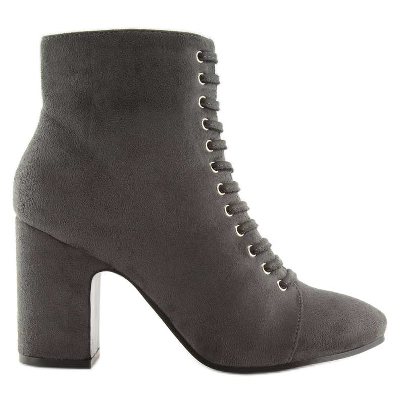 Botas cinza em salto estável SP03 Gray