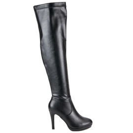 Small Swan Botas acima do joelho preto