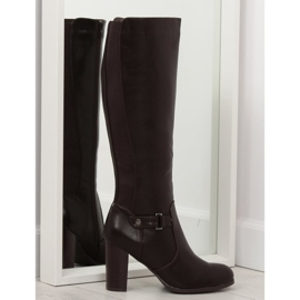 Botas de salto alto marrom QT02P marrom