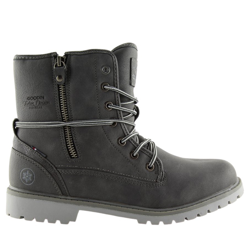 Botas quentes femininas cinza GD-CC-18 DK.GRAY
