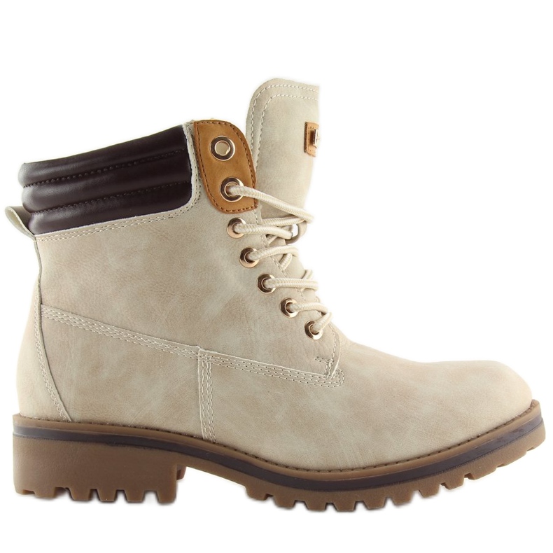 Botas de madeira para mulheres bege GD-ZN27 Bege Botas de madeira para mulheres bege GD-ZN27 Bege