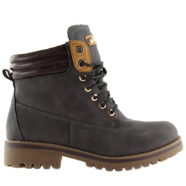 Botas femininas de madeira cinza escuro GD-ZN27 Darkgrey