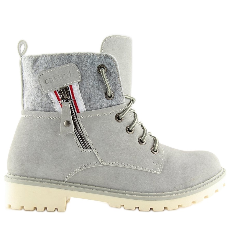 Botas de madeira cinza para mulheres GD-TL10 LT.GRAY