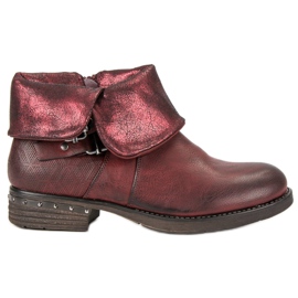 Forever Folie Botas cor de vinho vermelho