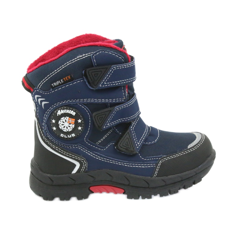 American Club Botas americanas botas de inverno com membrana 0926 preto vermelho azul marinho