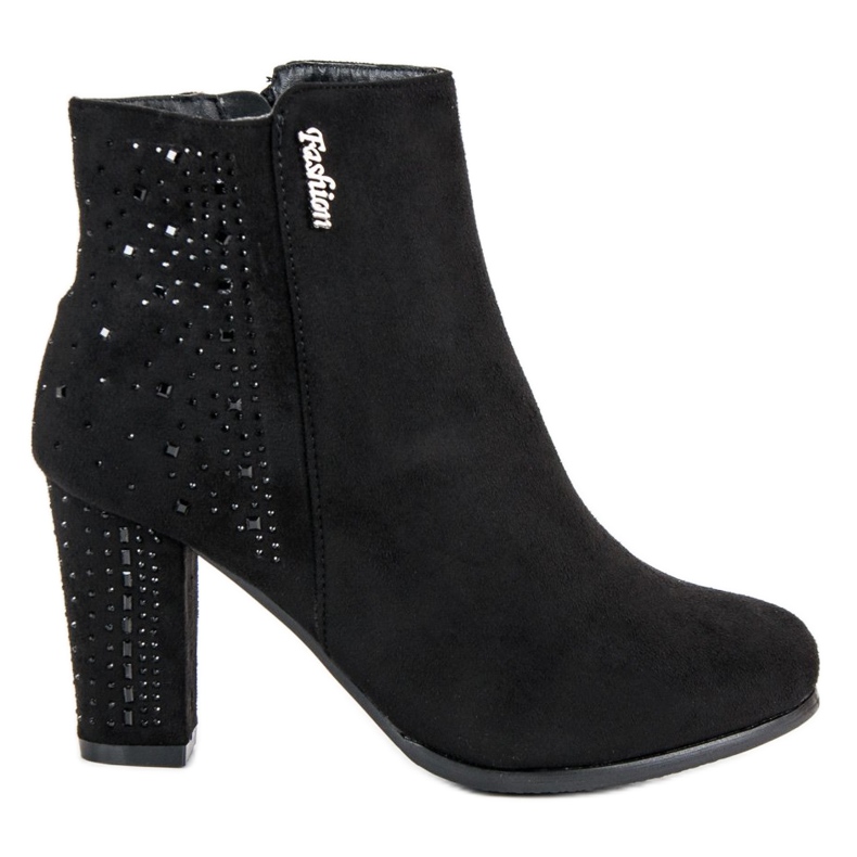 Botas de camurça elegantes preto