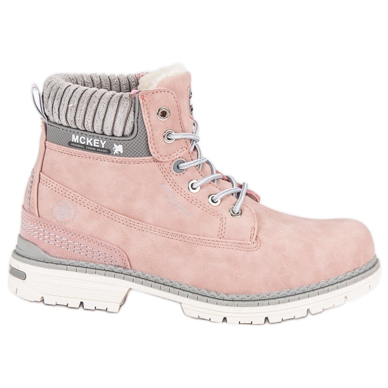McKey Botas de caminhada cor-de-rosa femininas
